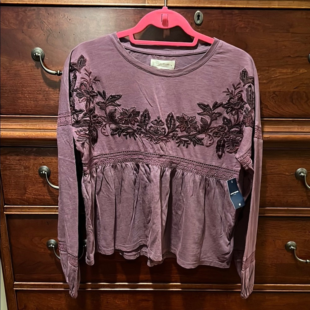 Embroidered Purple Top